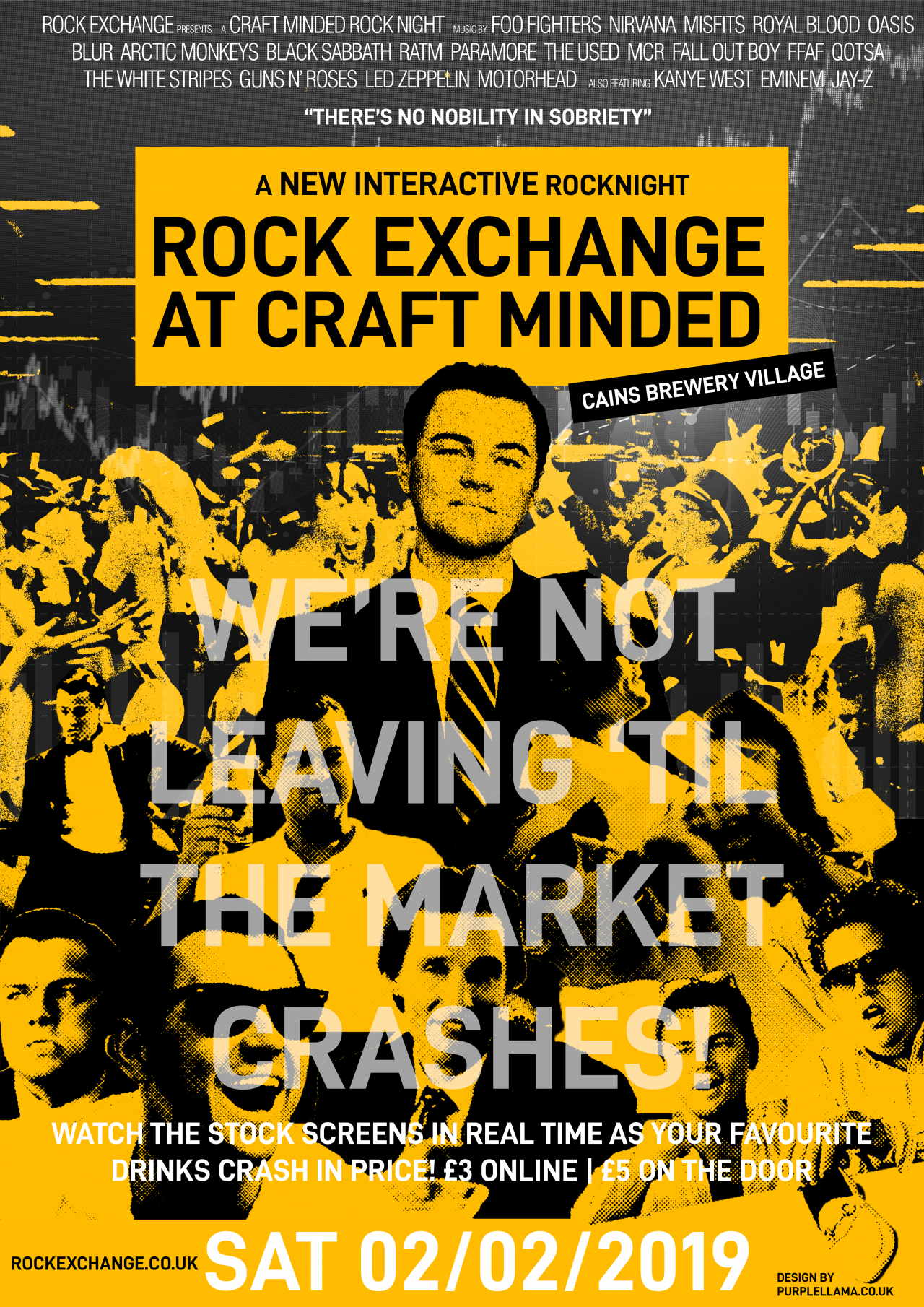 Rock Exchange poster graphic design by Purple Llama